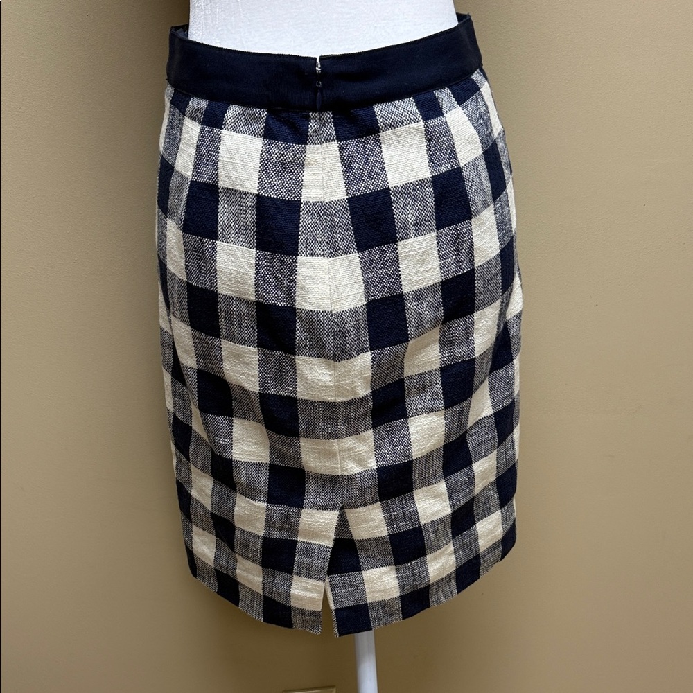 J. Crew Black and White Plaid‎ Pencil Skirt - Picture 6 of 9
